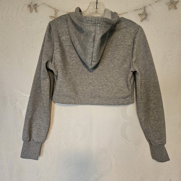 Shein Small Crop Zip Up Hoodie Y2K 90s Casual Athletic Loungewear Grunge Sporty - Picture 2 of 9